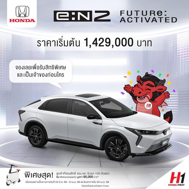 รถ Honda eN2 โปรโมชั่น